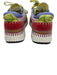 Chloe Shoe Size 36 Multi Color Textile Woven Platform Lace Up Speckled Sneakers Multi Color / 36
