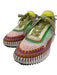 Chloe Shoe Size 36 Multi Color Textile Woven Platform Lace Up Speckled Sneakers Multi Color / 36