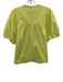 J. Crew Size 3X Highlighter Yellow Cotton 1/2 Balloon Sleeve 1/2 Button Top Highlighter Yellow / 3X