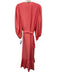Kobi Halperin Size XXL Pink Tencel Blend Long Balloon Sleeve Wrap V Neck Dress Pink / XXL