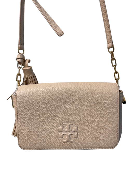 Tory Burch Light Pink Leather Crossbody Magnetic Closure Gold Hardware Bag Light Pink / Small
