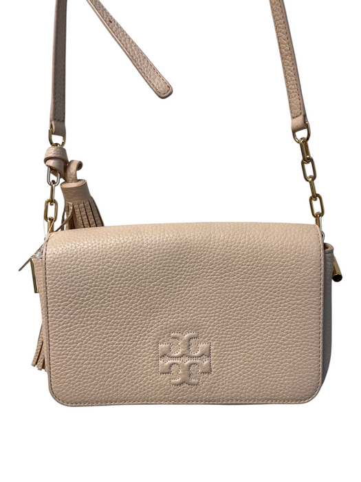 Tory Burch Light Pink Leather Crossbody Magnetic Closure Gold Hardware Bag Light Pink / Small