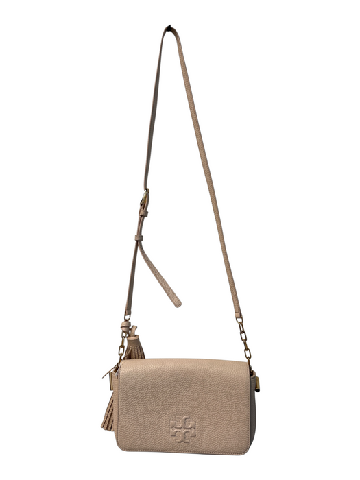Tory Burch Light Pink Leather Crossbody Magnetic Closure Gold Hardware Bag Light Pink / Small