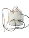 Kate Spade Light Blue Leather Silver Hardware Backpack Zip Close Quilted Bag Light Blue / Small