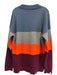 Off White Size M Orange & Multi Wool Color Block Distressed Men's Sweater Orange & Multi / M
