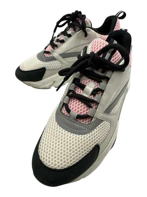 Dior Shoe Size 44 White & Multi Leather & Mesh Low Top Lace Up Men's Shoes White & Multi / 44