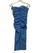 By Anthropologie Size XS Slate Blue Cotton Strapless Ruched Sides Midi Dress Slate Blue / XS