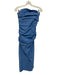 By Anthropologie Size XS Slate Blue Cotton Strapless Ruched Sides Midi Dress Slate Blue / XS