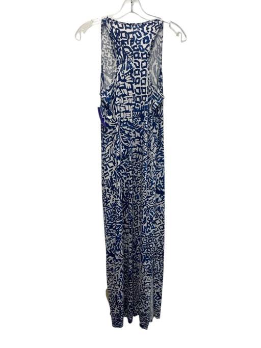 Lilly Pulitzer Size XS Blue & White Pima Cotton Sleeveless Abstract Print Dress Blue & White / XS