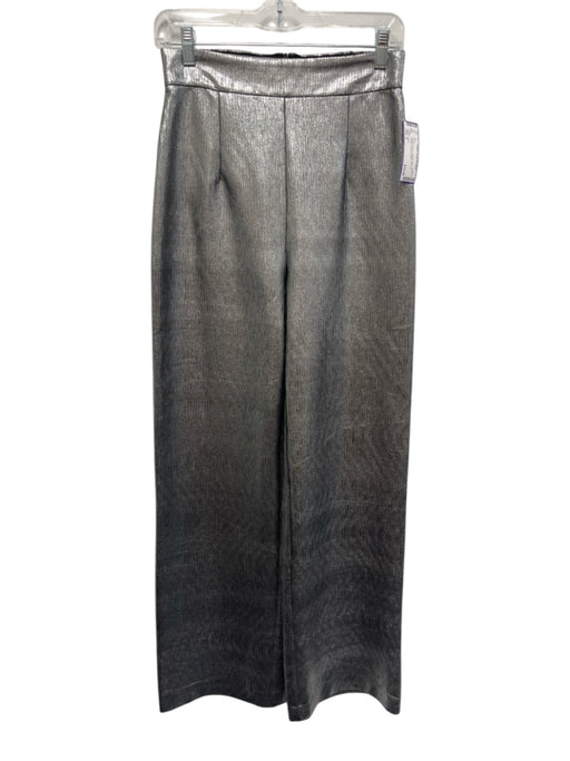 Hutch Size S Silver Polyester Metallic Back Zip Straight Leg Pants Silver / S