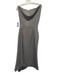 Bella Barnett Size S Gray Pleated Sash Asymmetric Neck Midi Gown Gray / S