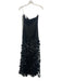 Bella Barnett Size S Black Tulle 3D Applique Strapless Gown Black / S
