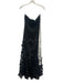 Bella Barnett Size S Black Tulle 3D Applique Strapless Gown Black / S