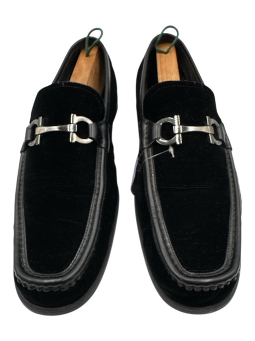 Salvatore Ferragamo Shoe Size 11.5 AS IS Black Velour Solid Men's Shoes Black / 11.5