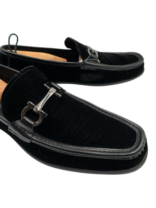Salvatore Ferragamo Shoe Size 11.5 AS IS Black Velour Solid Men's Shoes Black / 11.5