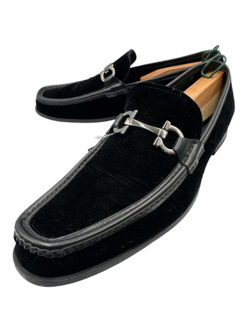 Salvatore Ferragamo Shoe Size 11.5 AS IS Black Velour Solid Men's Shoes Black / 11.5