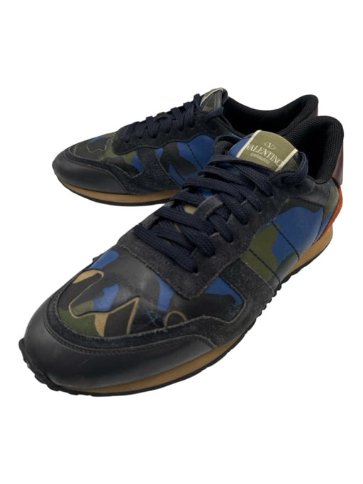 Valentino Shoe Size Est 11 AS IS Blue & Multi Synthetic Men's Shoes Blue & Multi / Est 11