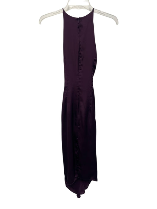 Andrea Iyamah Size XS Purple Polyester Sleeveless Twist Knot Satin Cut Out Dress Purple / XS