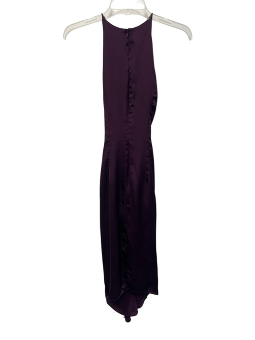 Andrea Iyamah Size XS Purple Polyester Sleeveless Twist Knot Satin Cut Out Dress Purple / XS