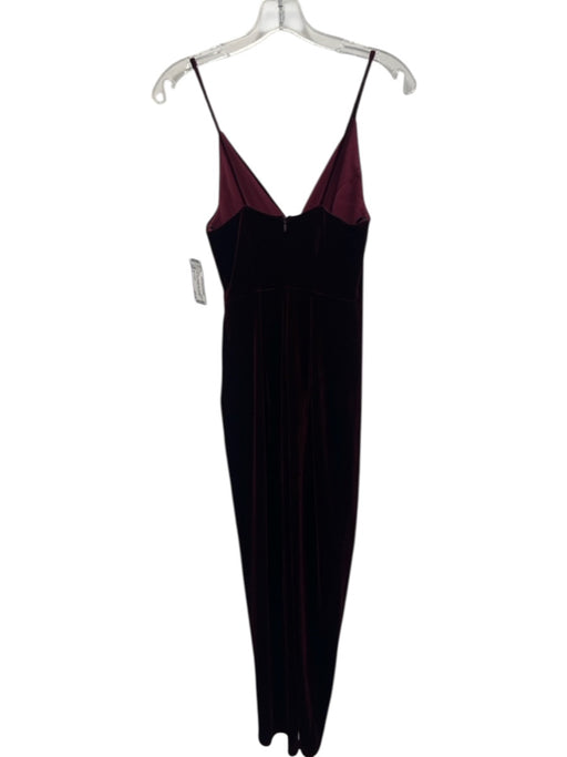 Aqua Dresses Size 0 Dark Red Polyester Blend Spaghetti Strap Velvet Dress Dark Red / 0