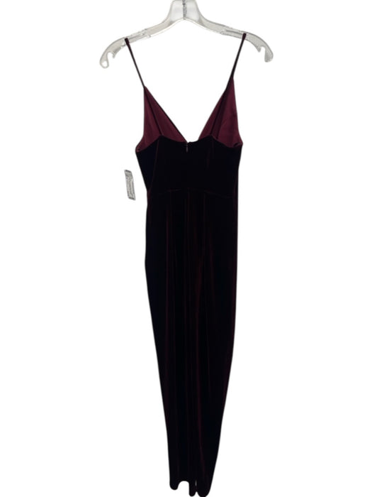 Aqua Dresses Size 0 Dark Red Polyester Blend Spaghetti Strap Velvet Dress Dark Red / 0