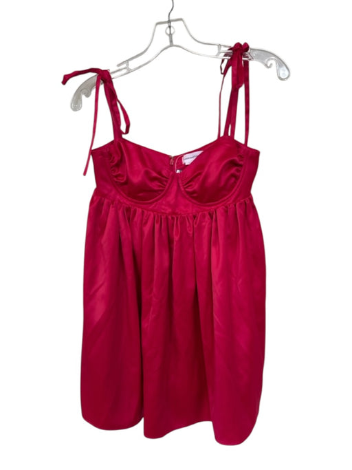 Lovers and Friends Size M Hot pink Polyester Blend Tie Strap Underwire Dress Hot pink / M