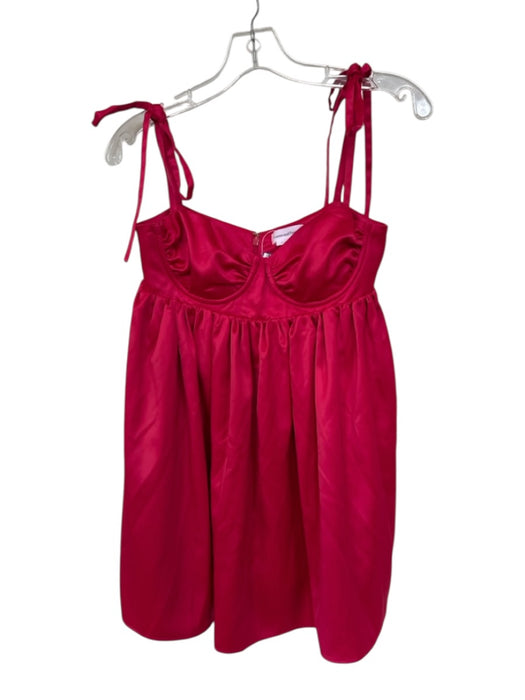 Lovers and Friends Size M Hot pink Polyester Blend Tie Strap Underwire Dress Hot pink / M