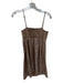 Show Me Your Mumu Size M Brown & Silver Polyester Bow Metalic Polka dot Dress Brown & Silver / M