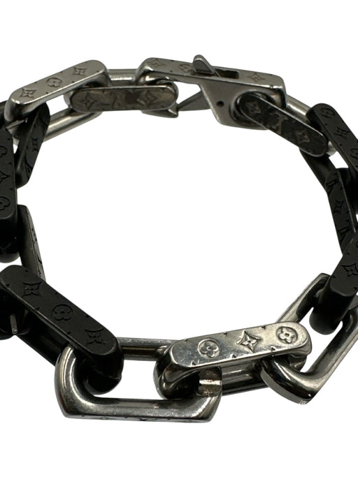 Louis Vuitton Silver & Black Men's Bracelet Silver & Black