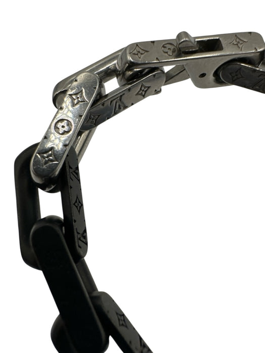 Louis Vuitton Silver & Black Men's Bracelet Silver & Black