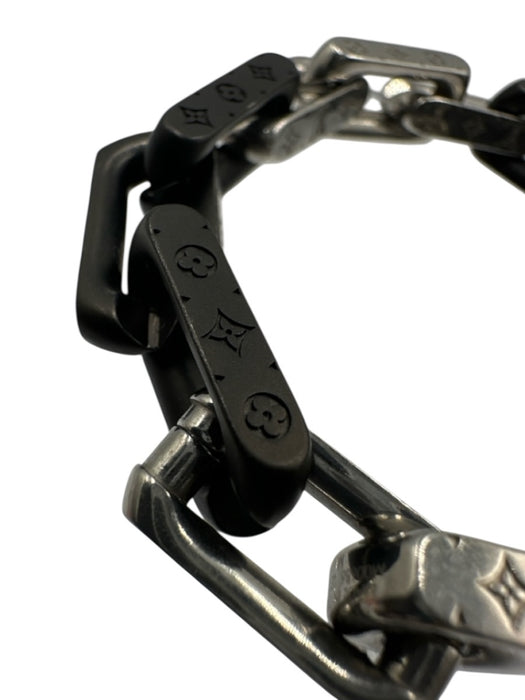 Louis Vuitton Silver & Black Men's Bracelet Silver & Black
