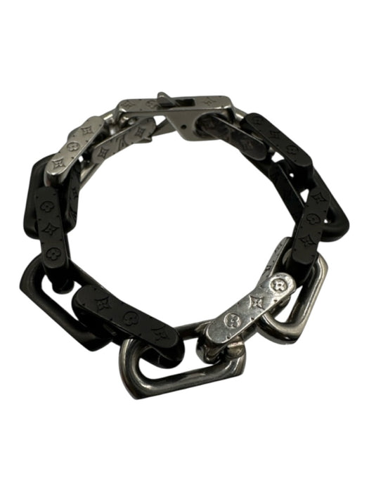 Louis Vuitton Silver & Black Men's Bracelet Silver & Black