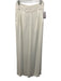 Ramy Brook Size 8 Cream White Polyester Stripe Waist Band Wide Leg Pants Cream White / 8