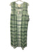 Maeve Size One Size Green & Gray Polyester Sheer Plaid Sleeveless Cardigan Green & Gray / One Size