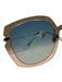 Christian Dior Pink, Gray, Gold Acetate Square Lens Clear Frame Sunglasses Pink, Gray, Gold