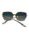 Christian Dior Pink, Gray, Gold Acetate Square Lens Clear Frame Sunglasses Pink, Gray, Gold