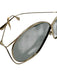 Christian Dior Gold Metal Mirror Lens Butterfly Shape Sunglasses Gold