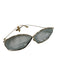Christian Dior Gold Metal Mirror Lens Butterfly Shape Sunglasses Gold