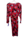 Diane Von Furstenberg Size 8 Red, Blue, Black Viscose & Ecovero 3/4 Sleeve Dress Red, Blue, Black / 8