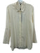 Halston Heritage Size 8 Cream Silk & Viscose Long Sleeve Buttons Collar Top Cream / 8