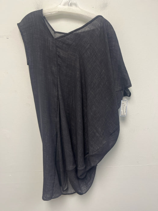 Zero + Maria Cornejo Size 6 Dark Gray Polyester Asymmetrical One Sleeve Dress