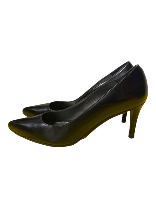 Stuart Weitzman Shoe Size 8.5 Black Leather Pointed Toe Pump Shoes Black / 8.5