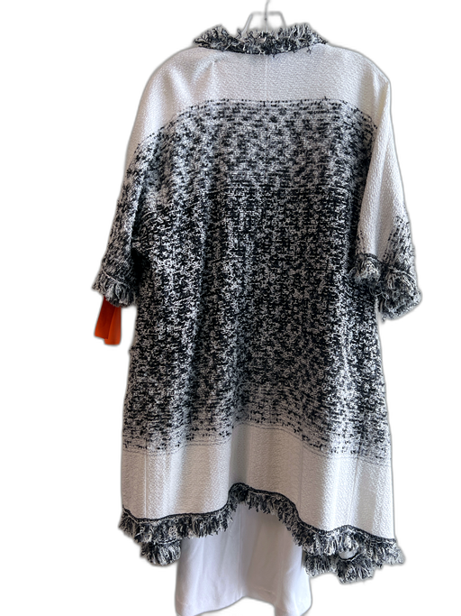 St. John Size 8 White Viscose Knit Open Front Back Zip Dress Set White / 8