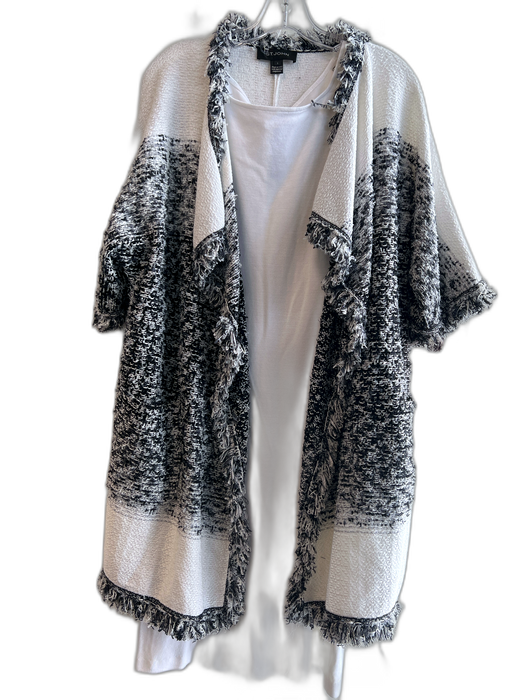 St. John Size 8 White Viscose Knit Open Front Back Zip Dress Set White / 8