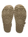 Ugg Shoe Size 8 Beige Brown Leather Platform Buckle Strap Foam Sole Sandals Beige Brown / 8