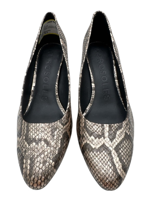 Aerosoles Shoe Size 8.5 Brown & Bronze Manmade Material Snake Embossed Pumps Brown & Bronze / 8.5