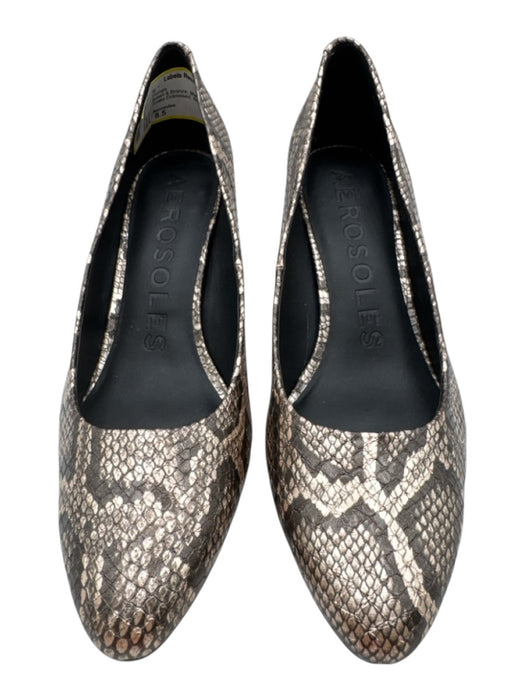 Aerosoles Shoe Size 8.5 Brown & Bronze Manmade Material Snake Embossed Pumps Brown & Bronze / 8.5