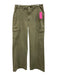 Paige Size 26 Green Cotton & Rayon Mid Rise Cargo Wide Leg Pants Green / 26