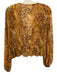 L'agence Size S Brown & Beige Polyester Long Sleeve V Neck Animal Print Top Brown & Beige / S