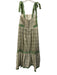 Alice & Olivia Size 12 Cream & Green Cotton Tie Shoulder Straps Back Zip Dress Cream & Green / 12